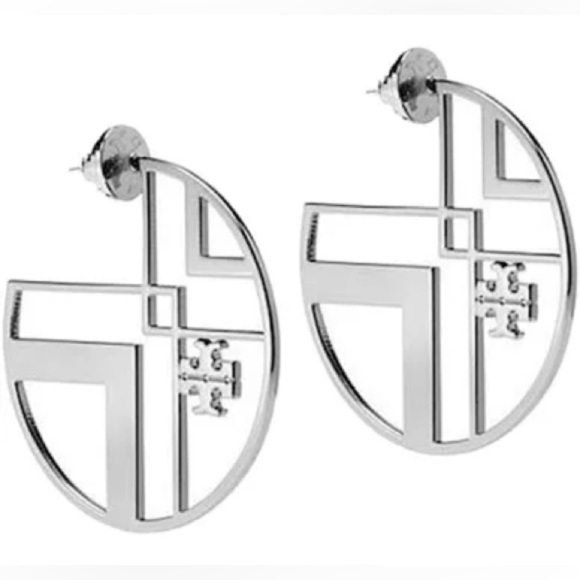 🆕 Tory Burch Authentic Silver Earrings At Awesome Prices To Buy Now & Save - Picture 6 of 11